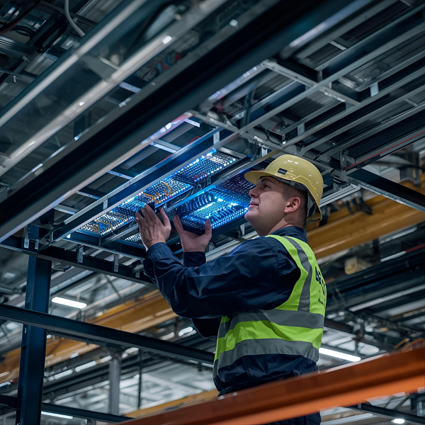EuroTSI engineer performing CCTV camera installation for enhanced building security