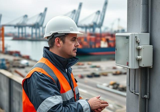 EuroTSI team installing modern security and alarm systems at business premises