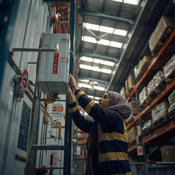 EuroTSI technician testing integrated CCTV and alarm monitoring systems