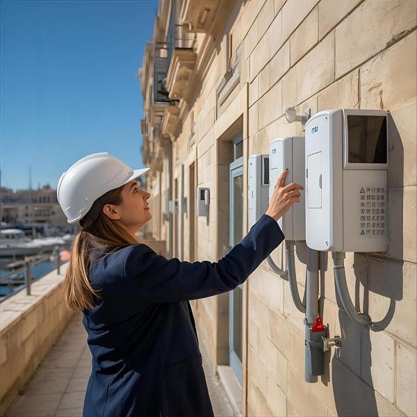 EuroTSI team performing alarm maintenance and CCTV calibration services