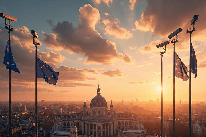 Panoramic view of Brussels city center showing modern European architecture and landmarks