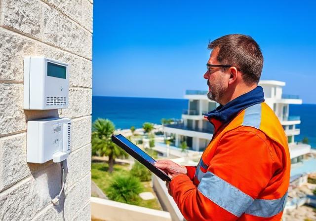 EuroTSI engineer testing advanced alarm system in control room environment