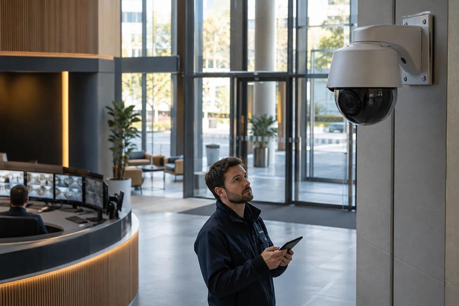 Camera-system detail and commercial environment — AI-Powered PTZ CCTV Cameras: Transforming UK Commercial Surveillance