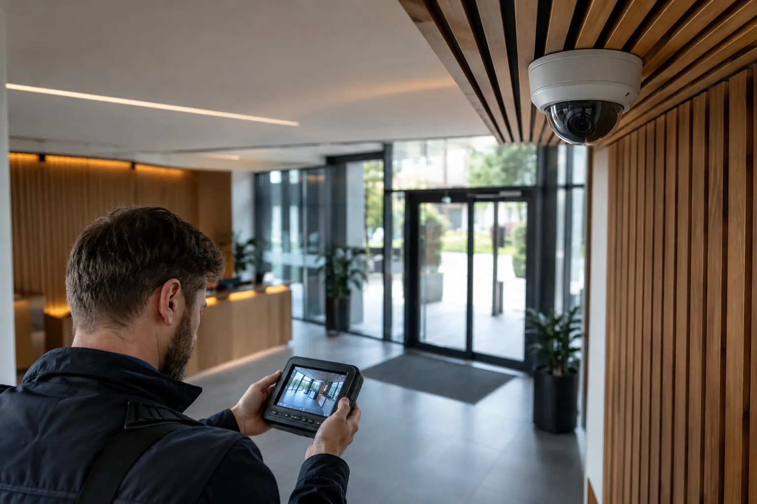Camera-system detail and commercial environment — How AI CCTV Systems Reduce Operational Risk for UK Commercial Businesses
