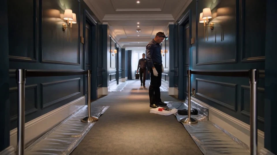 Illustrative hospitality & leisure work: managing a corridor work area