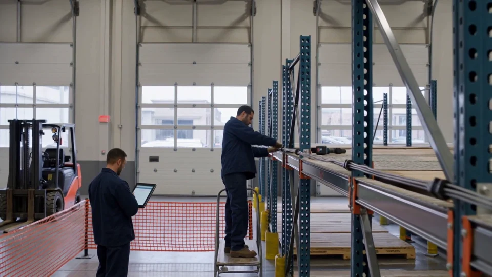 Illustrative industrial & warehousing work: installation around warehouse racking